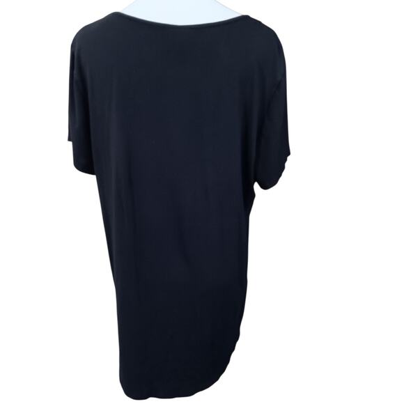 CHICO'S 2 Lot of 2 Soft Knit Tops Large Pullover Comfort Black Blue Casual Basic - Picture 3 of 11